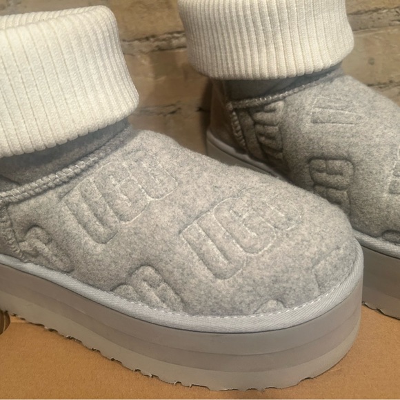UGG Women's Light Gray Platform Boots - Picture 4 of 7